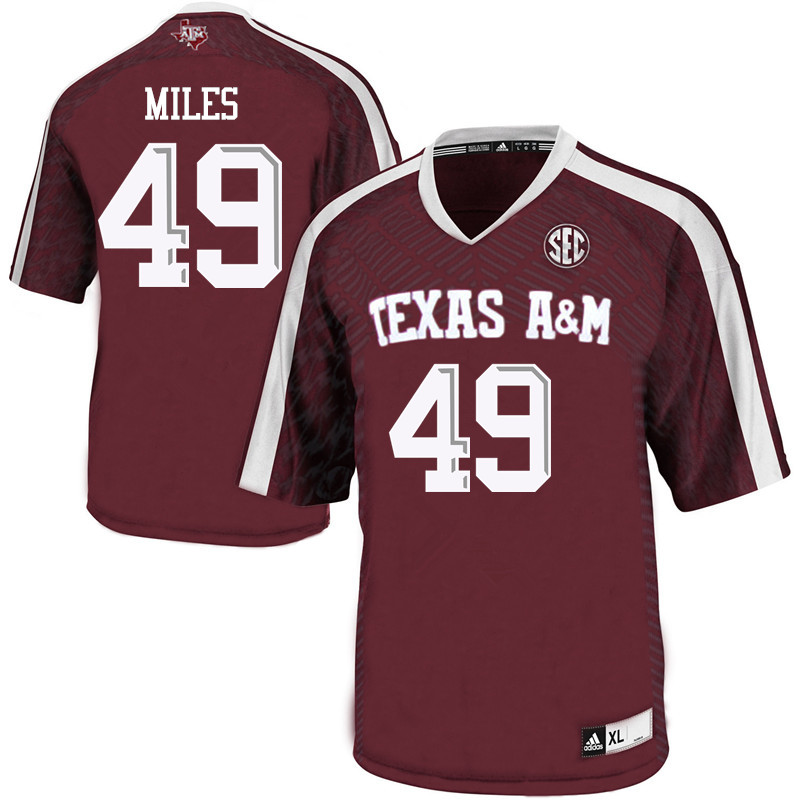 Men #49 Ben Miles Texas A&M Aggies College Football Jerseys Sale-Maroon
